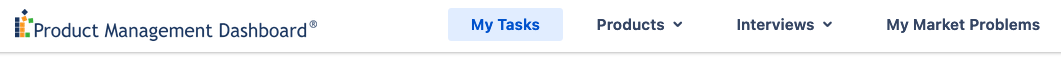 My Tasks main menu